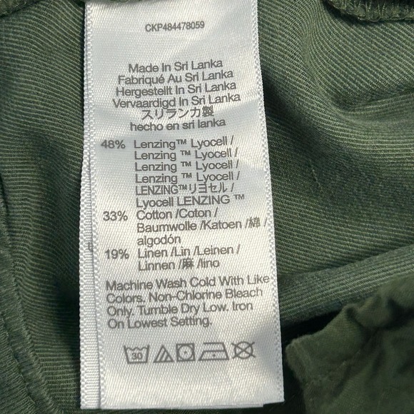 Madewell The Plus Curvy Harlow Wide-Leg Pant in Drapey Twill Green‎ Size 20W - Picture 7 of 9